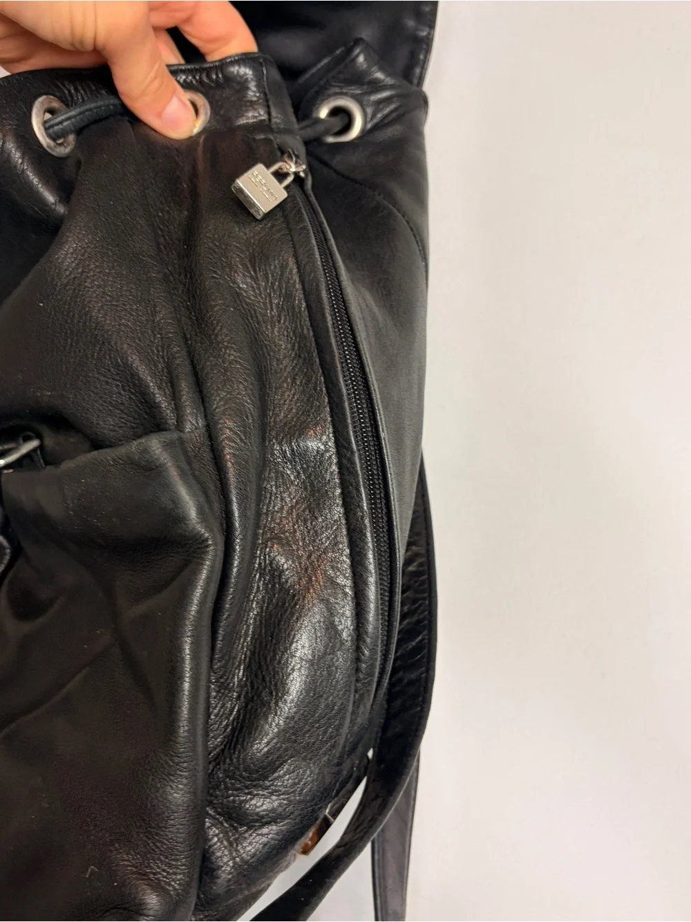 PERLINA New York Leather Mini Backpack Bag